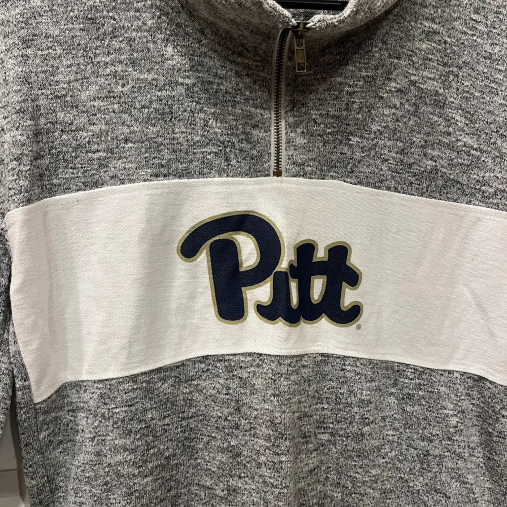 Pitt 1/4 Zip Soft Sweater Pullover University of Pittsburgh - Picture 2 of 8